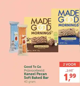 Holland & Barrett Good to go  kaneel pecan soft baked bar aanbieding