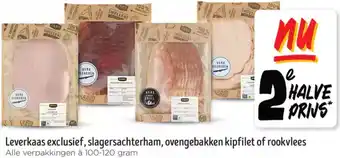 Jumbo Leverkaas exclusief, slagersachterham, ovengebakken kipfilet of rookvlees aanbieding