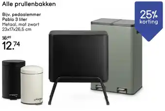 Leen Bakker Alle prullenbakken aanbieding