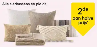 Leen Bakker Alle sierkussens en plaids aanbieding