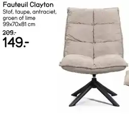 Leen Bakker Fauteuil Clayton aanbieding