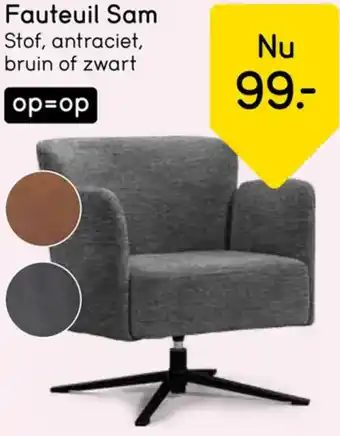 Leen Bakker Fauteuil Sam aanbieding