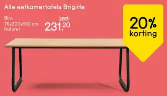 Leen Bakker Alle eetkamertafels Brigitte aanbieding