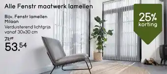 Leen Bakker Alle Fenstr maatwerk lamellen aanbieding