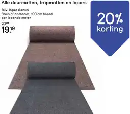 Leen Bakker Alle deurmatten, trapmatten en lopers aanbieding