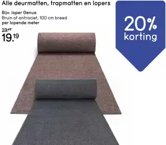 Leen Bakker Alle deurmatten, trapmatten en lopers aanbieding