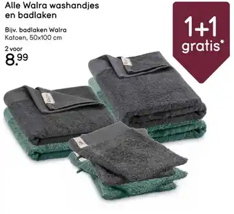 Leen Bakker Alle Walra washandjes en badlaken aanbieding