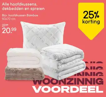 Leen Bakker Alle hoofdkussens, dekbedden en spreien aanbieding