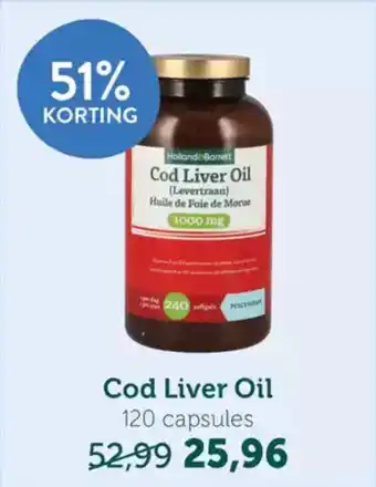 Holland & Barrett Cod Liver Oil aanbieding