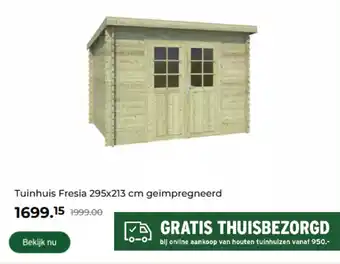 GAMMA Tuinhuis fresia geïmpregneerd aanbieding