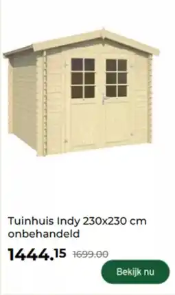 GAMMA Tuinhuis Indy onbehandeld aanbieding