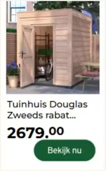 GAMMA Tuinhuis Douglas Zweeds rabat aanbieding