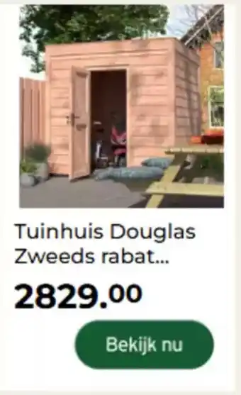 GAMMA Tuinhuis Douglas Zweeds rabat aanbieding