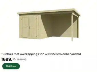 GAMMA Tuinhuis met overkapping Finn onbehandeld aanbieding