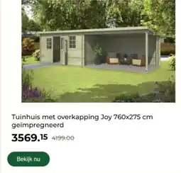 GAMMA Tuinhuis met overkapping Joy geïmpregneerd aanbieding