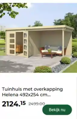 GAMMA Tuinhuis met overkapping Helena aanbieding