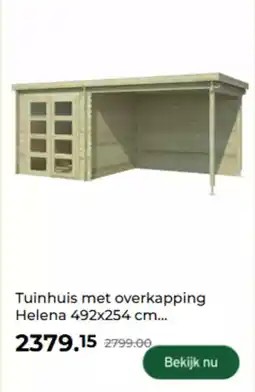 GAMMA Tuinhuis met overkapping Helena aanbieding