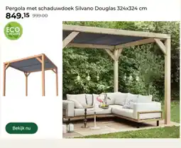 GAMMA Pergola met schaduwdoek Silvano Douglas aanbieding