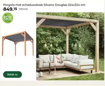 GAMMA Pergola met schaduwdoek Silvano Douglas aanbieding