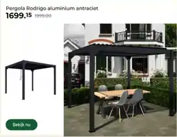 GAMMA Pergola Rodrigo aluminium antraciet aanbieding