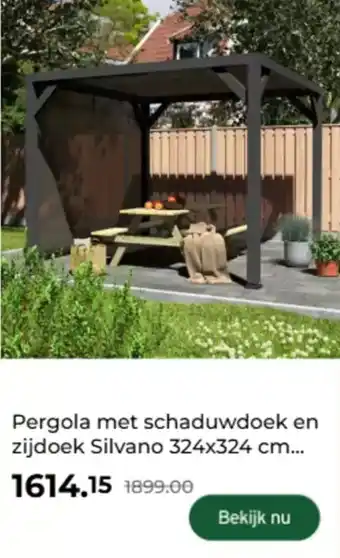 GAMMA Pergola met schaduwdoek en zijdoek Silvano aanbieding