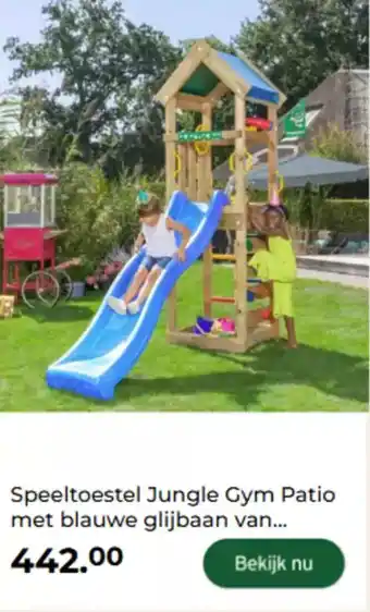 GAMMA Speeltoestel Jungle Gym Patio met blauwe glijbaan van aanbieding