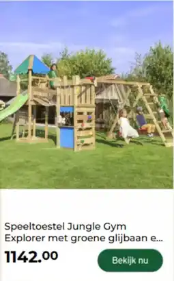 GAMMA Speeltoestel Jungle Gym Explorer met groene glijbaan aanbieding