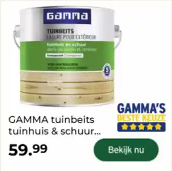 GAMMA Gamma tuinbeits tuinhuis & schuur aanbieding