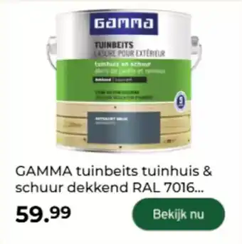 GAMMA Gamma tuinbeits tuinhuis & schuur dekkend RAL 7016 aanbieding