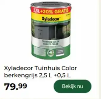 GAMMA Xyladecor Tuinhuis Color berkengrijs aanbieding