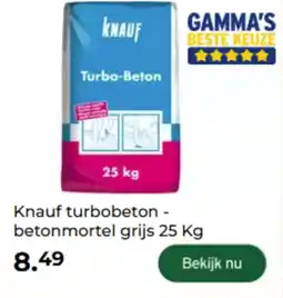 GAMMA Knauf turbobeton  betonmortel aanbieding