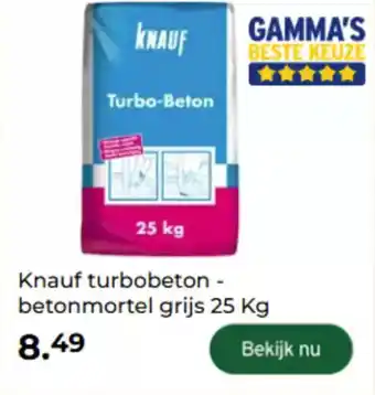 GAMMA Knauf turbobeton  betonmortel aanbieding