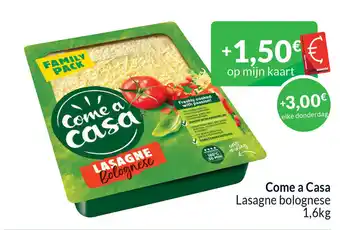 Intermarché Come a Casa Lasagne bolognese aanbieding