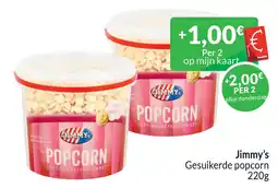 Intermarché Jimmy's Gesuikerde popcorn aanbieding