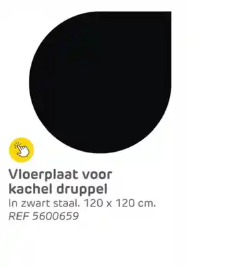 Brico Vloerplaat voor kachel druppel aanbieding