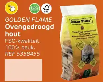 Brico Golden flame oegedroogd hout aanbieding