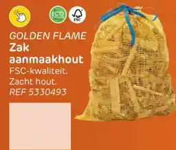 Brico Golden flame zak aanmaakhout aanbieding