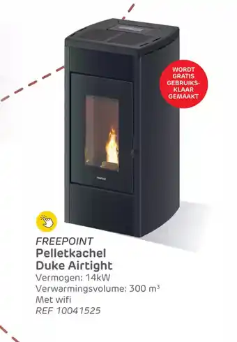 Brico Freepoint pelletkachel duke airtight aanbieding