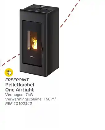 Brico Freepoint pelletkachel one airtight aanbieding