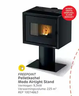 Brico Freepoint pelletkachel modo airtight stand aanbieding