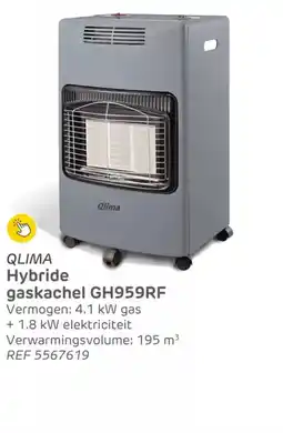 Brico Qlima hybride gaskachel GH959RF aanbieding