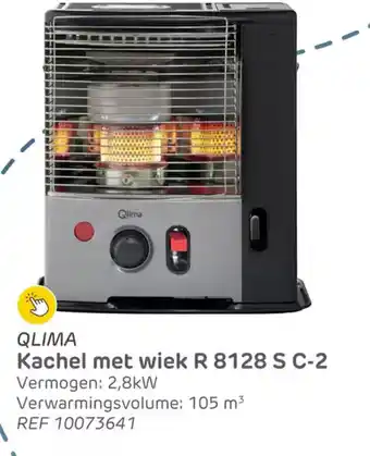 Brico Qlima kachel met wiek  R 8128 S C-2 aanbieding