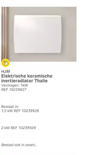 Brico HJM elektrische keramische inertieradiator thalie aanbieding