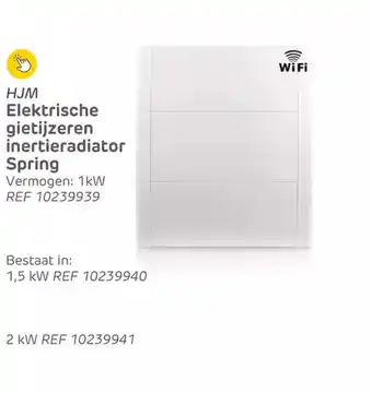 Brico HJM elektrische gietijzeren inertieradiator spring aanbieding