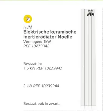 Brico HJM Elektrische keramische inertieradiator Noëlle aanbieding