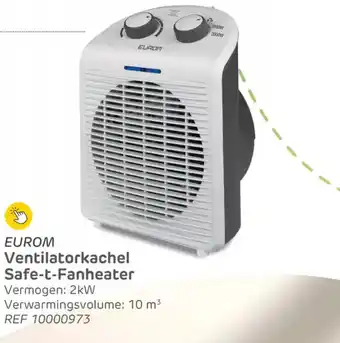 Brico Eurom ventilatorkachel safe T fanheater aanbieding