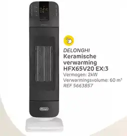 Brico Delonghi keramische verwarming HFX65V20 EX:3 aanbieding