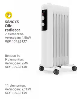 Brico Sencys olie radiator aanbieding