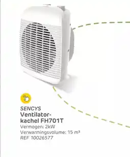 Brico Sencys ventilator kachel FH701T aanbieding