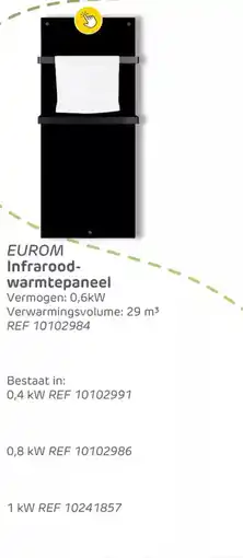 Brico Eurom infrarood warmtepaneel aanbieding